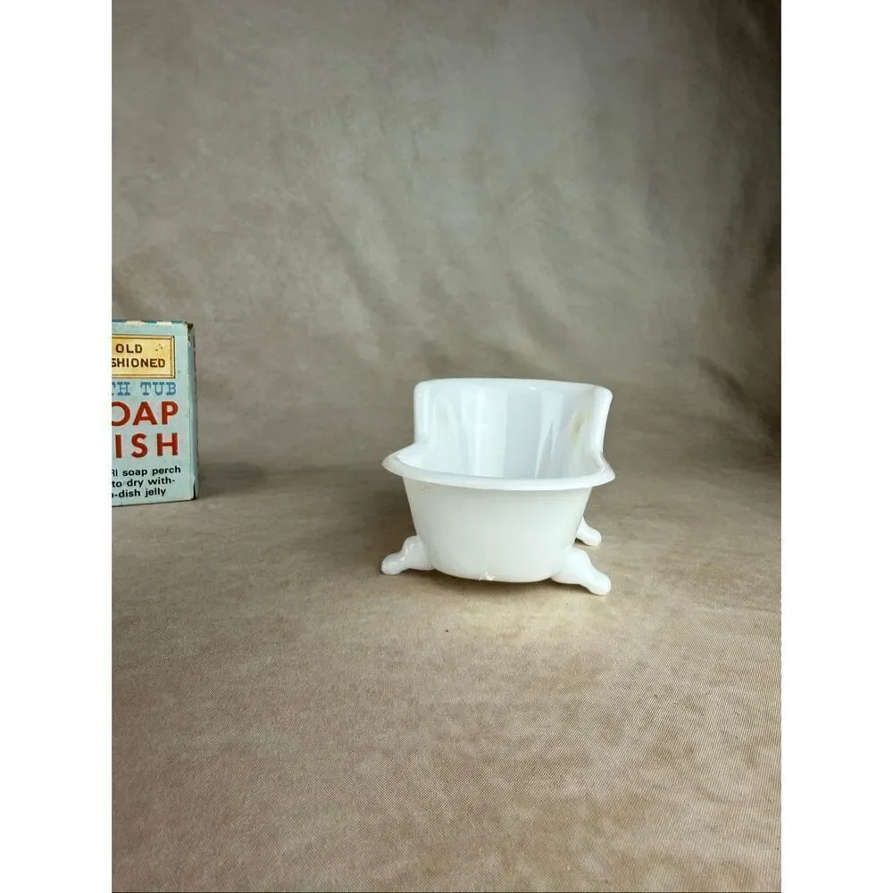 Vintage Flower Power Soap Dish Novelty Grandmas Tub Clawfoot Bathtub